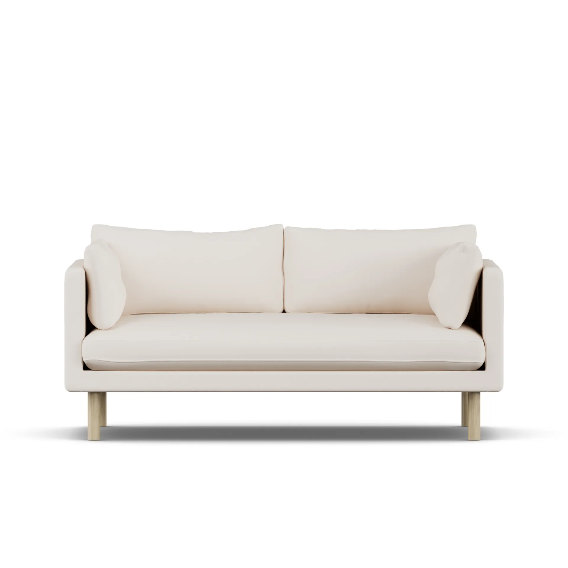 Linnevik καναπές, Caleido Beige 9600-Λευκή λαδωμένη δρυς, 2 θέσεων 1898