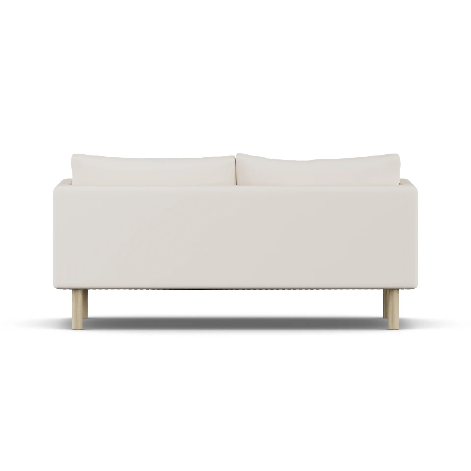Linnevik καναπές, Caleido Beige 9600-Λευκή λαδωμένη δρυς, 2 θέσεων, χωρίς φούστα 1898