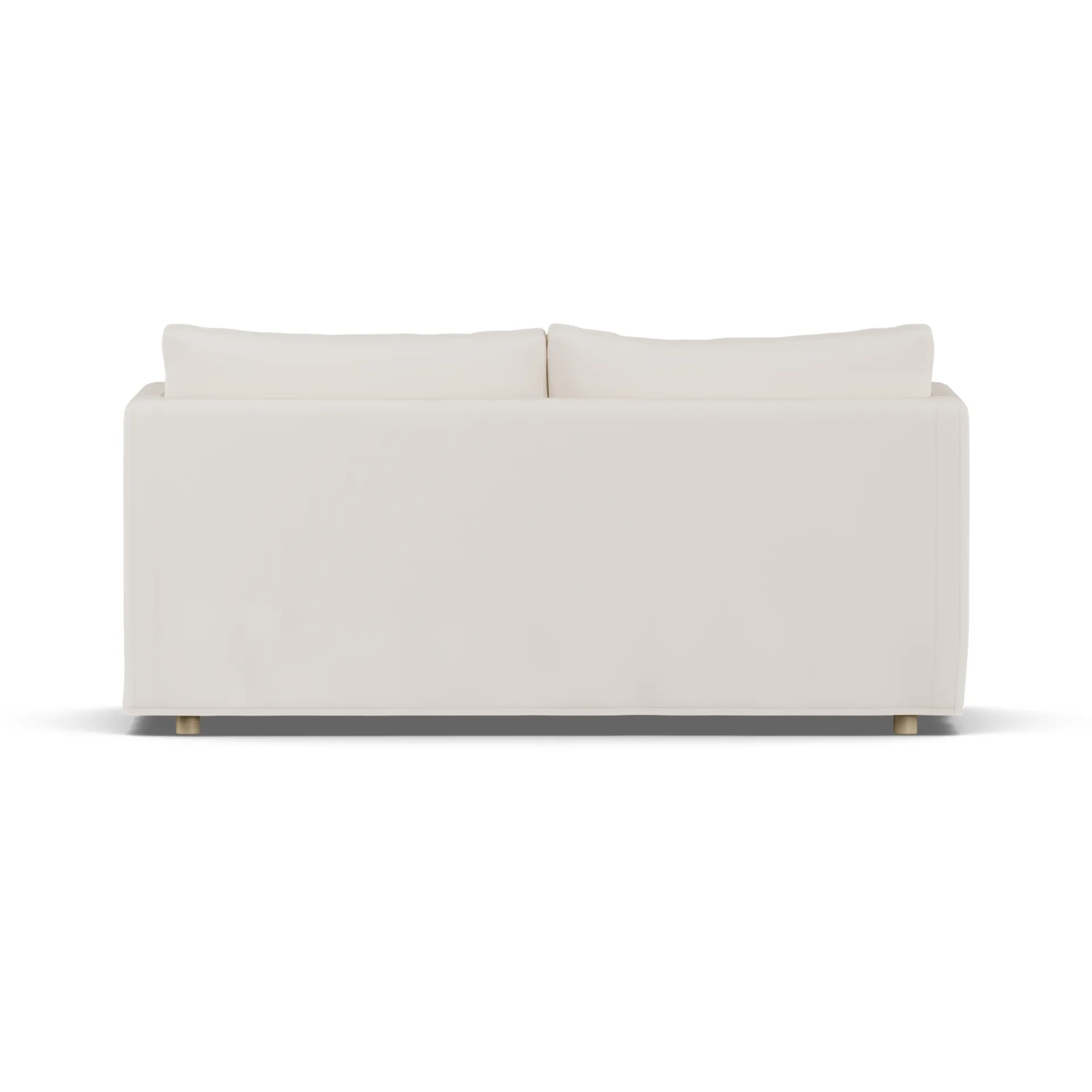 Linnevik καναπές, Caleido Beige 9600-Λευκή λαδωμένη δρυς, 2 θέσεων, με φούστα 1898