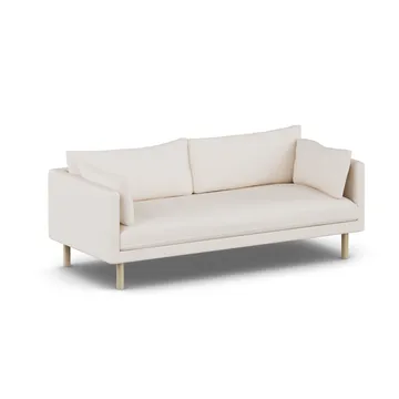 Linnevik καναπές - Caleido Beige 9600-Λευκή λαδωμένη δρυς, 3 θέσεων, χωρίς φούστα - 1898