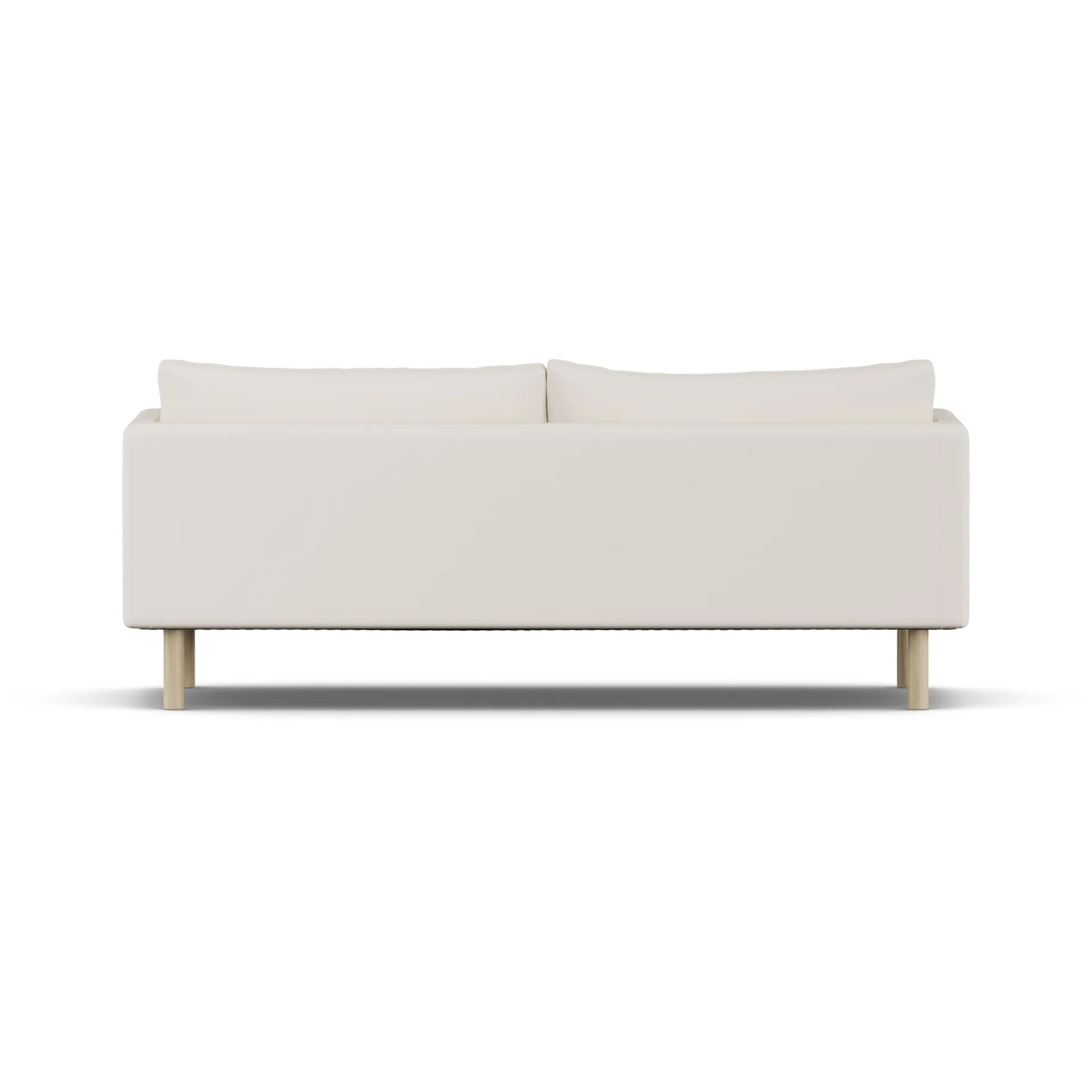 Linnevik καναπές, Caleido Beige 9600-Λευκή λαδωμένη δρυς, 3 θέσεων, χωρίς φούστα 1898