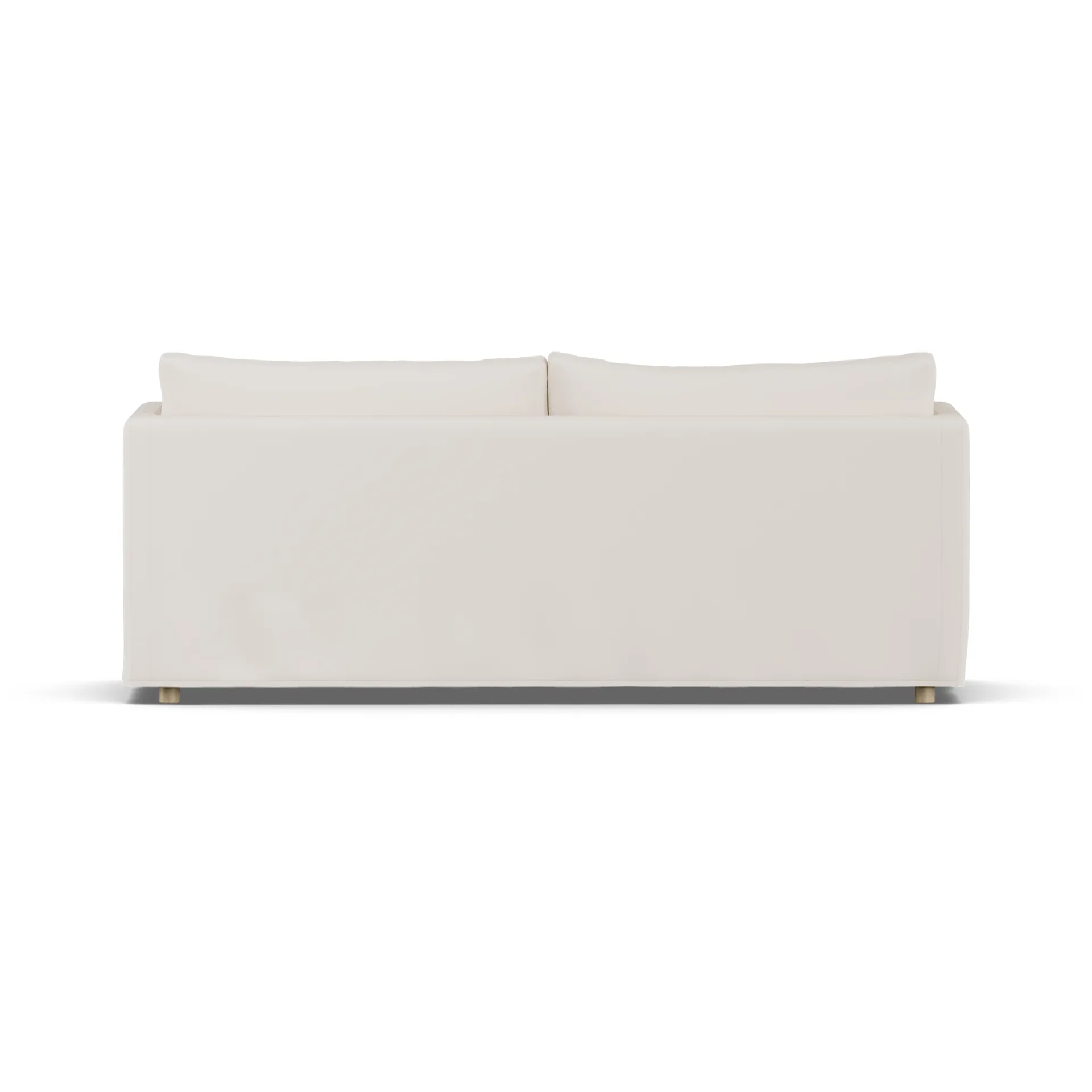 Linnevik καναπές, Caleido beige 9600-Λευκή λαδωμένη δρυς, 3 θέσεων, με φούστα 1898