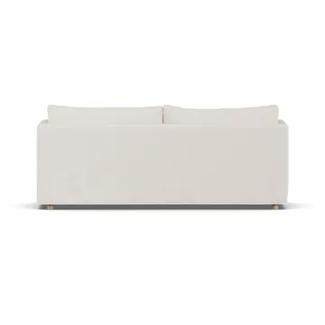 Linnevik καναπές - Caleido beige 9600-Λευκή λαδωμένη δρυς, 3 θέσεων, με φούστα - 1898