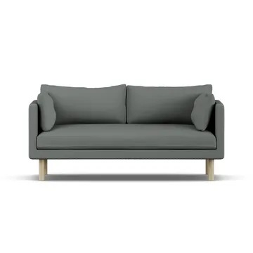 Linnevik καναπές - Caleido Grey 1240-Λευκή λαδωμένη δρυς, 2 θέσεων, χωρίς φούστα - 1898
