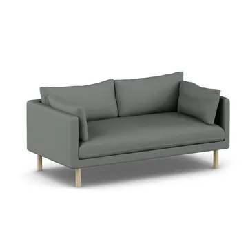 Linnevik καναπές - Caleido Grey 1240-Λευκή λαδωμένη δρυς, 2 θέσεων, χωρίς φούστα - 1898