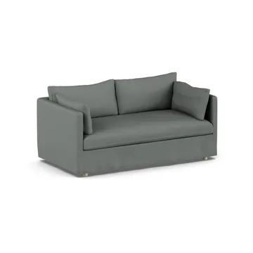 Linnevik καναπές - Caleido Grey 1240-Λευκή λαδωμένη δρυς, 2 θέσεων, με φούστα - 1898