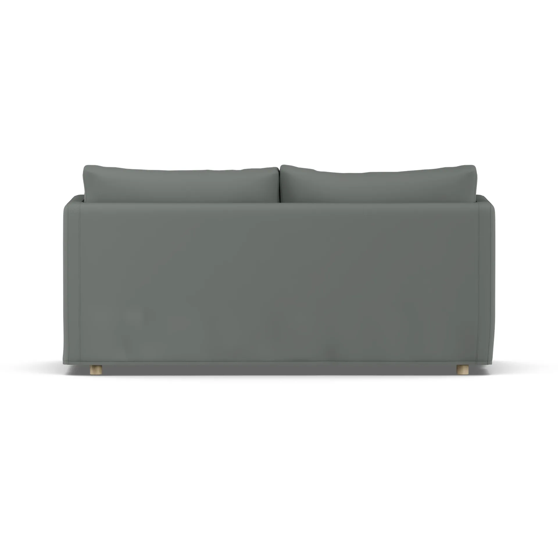 Linnevik καναπές, Caleido Grey 1240-Λευκή λαδωμένη δρυς, 2 θέσεων, με φούστα 1898