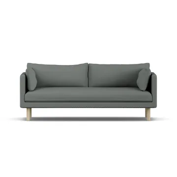 Linnevik καναπές - Caleido Grey 1240-Λευκή λαδωμένη δρυς, 3 θέσεων, χωρίς φούστα - 1898