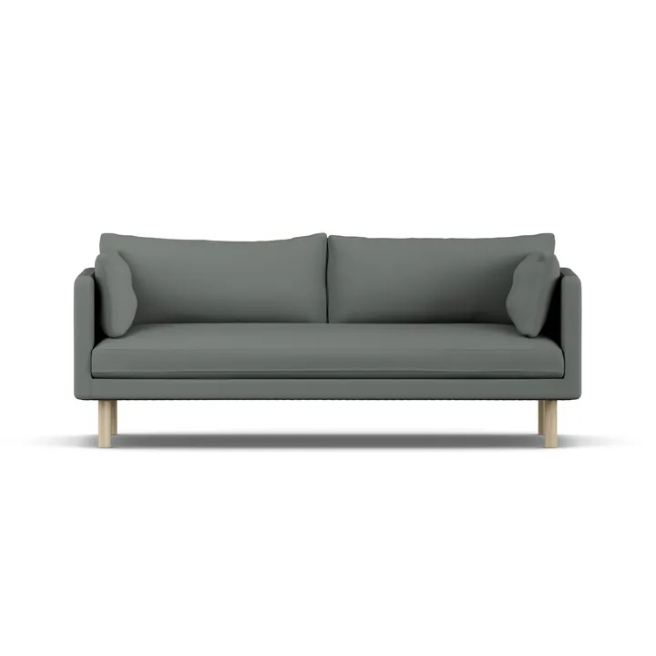 Linnevik καναπές - Caleido Grey 1240-Λευκή λαδωμένη δρυς, 3 θέσεων, χωρίς φούστα - 1898
