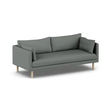 Linnevik καναπές - Caleido Grey 1240-Λευκή λαδωμένη δρυς, 3 θέσεων, χωρίς φούστα - 1898