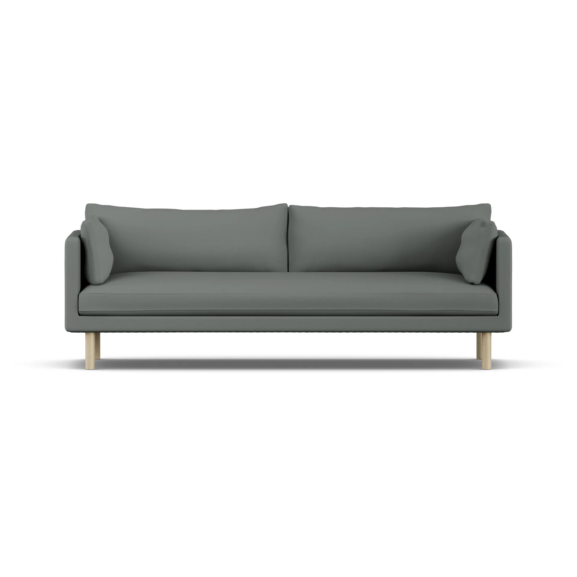 Linnevik καναπές, Caleido Grey 1240-Λευκή λαδωμένη δρυς, 4 θέσεων, χωρίς φούστα 1898