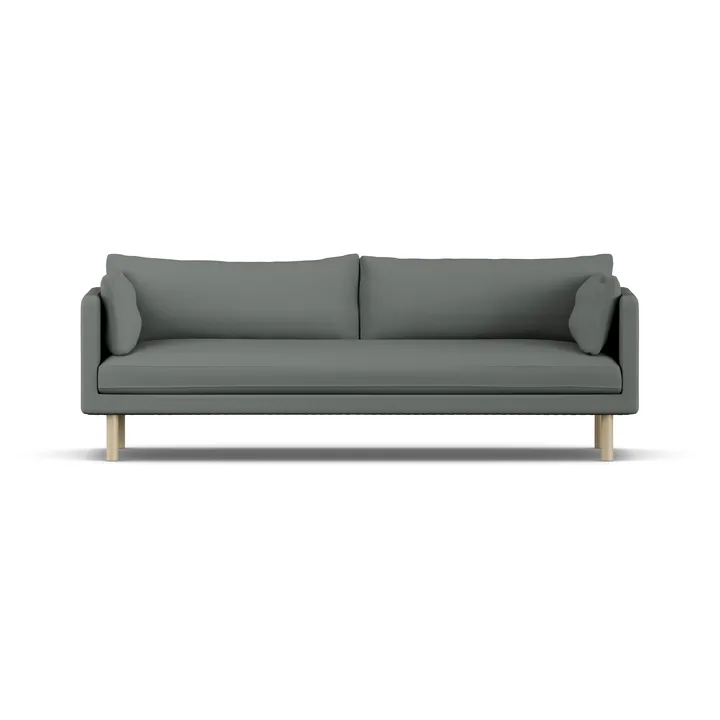Linnevik καναπές - Caleido Grey 1240-Λευκή λαδωμένη δρυς, 4 θέσεων, χωρίς φούστα - 1898