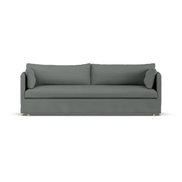 Linnevik καναπές - Caleido grey 1240-Λευκή λαδωμένη δρυς, 4 θέσεων, με φούστα - 1898