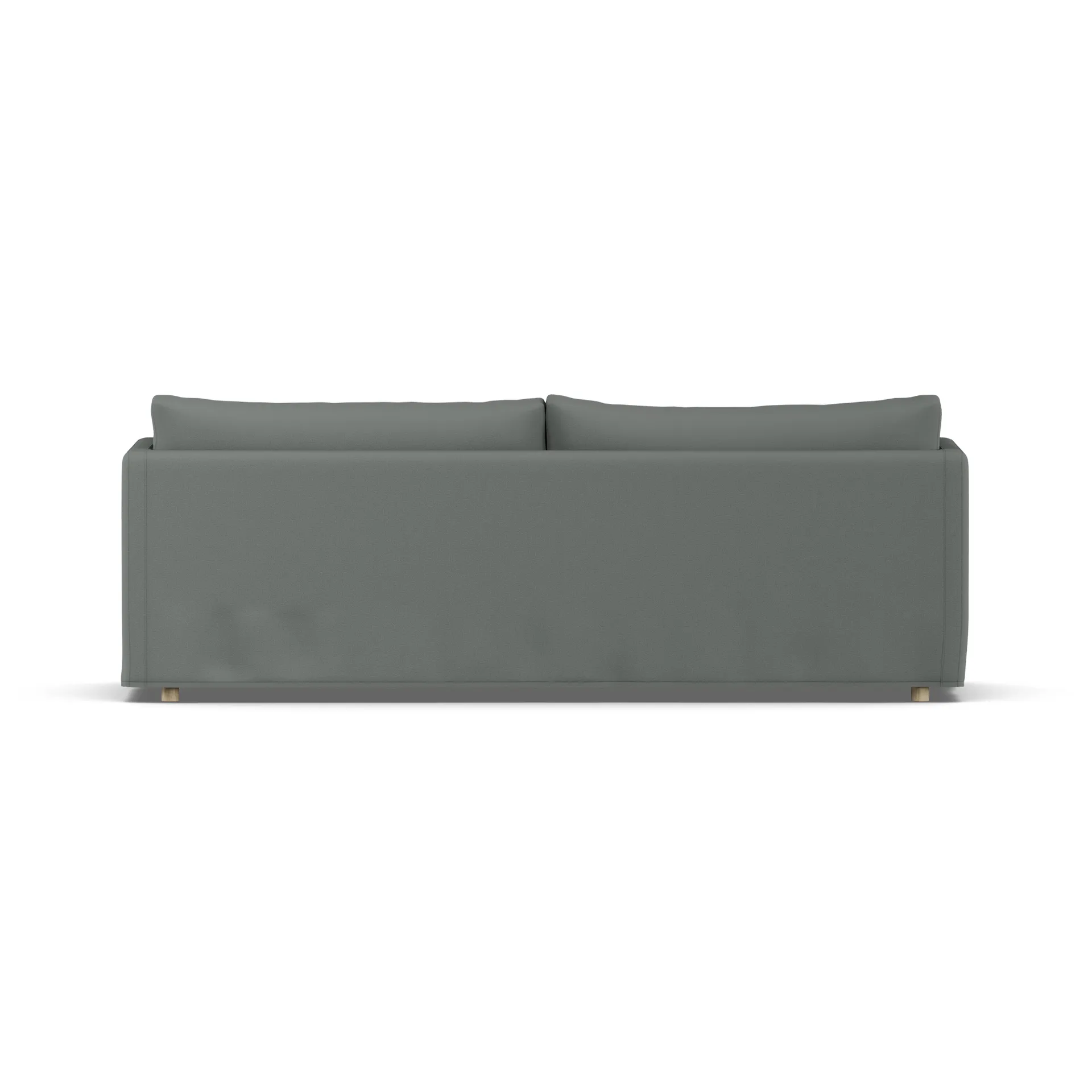 Linnevik καναπές, Caleido grey 1240-Λευκή λαδωμένη δρυς, 4 θέσεων, με φούστα 1898
