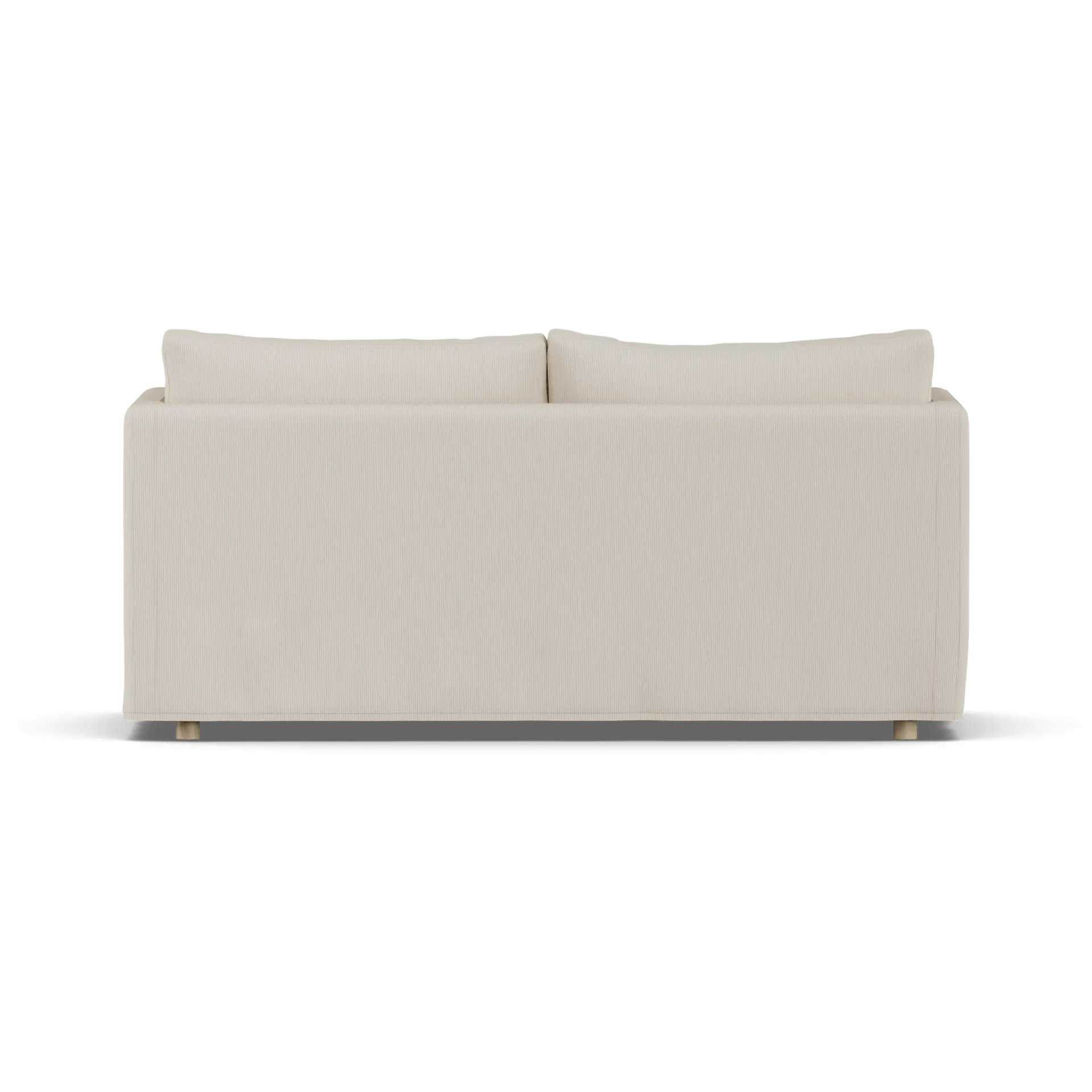 Linnevik καναπές, Jump Beige 1956-Λευκή λαδωμένη δρυς, 2 θέσεων, με φούστα 1898