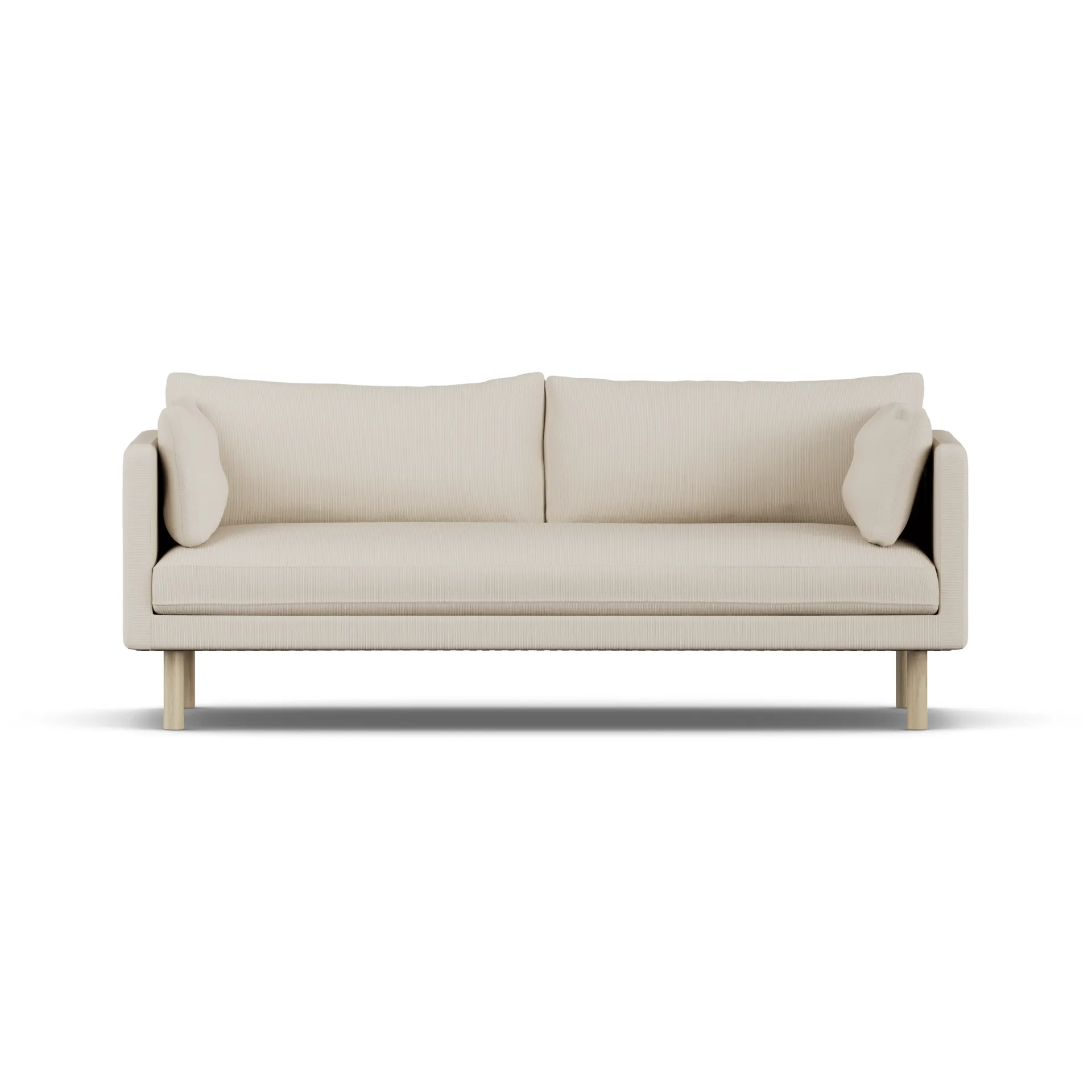 Linnevik καναπές, Jump Beige 1956-Λευκή λαδωμένη δρυς, 3 θέσεων, χωρίς φούστα 1898