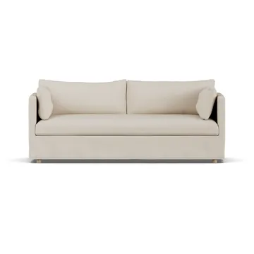 Linnevik καναπές - Jump Beige 1956-Λευκή λαδωμένη δρυς, 3 θέσεων, με φούστα - 1898