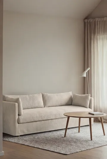 Linnevik καναπές - Jump Beige 1956-Λευκή λαδωμένη δρυς, 4 θέσεων, με φούστα - 1898