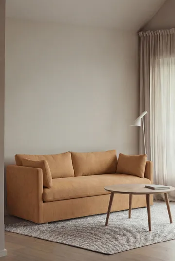 Linnevik καναπές - Jump Honey 1959-Λευκή λαδωμένη δρυς, 2 θέσεων, με φούστα - 1898