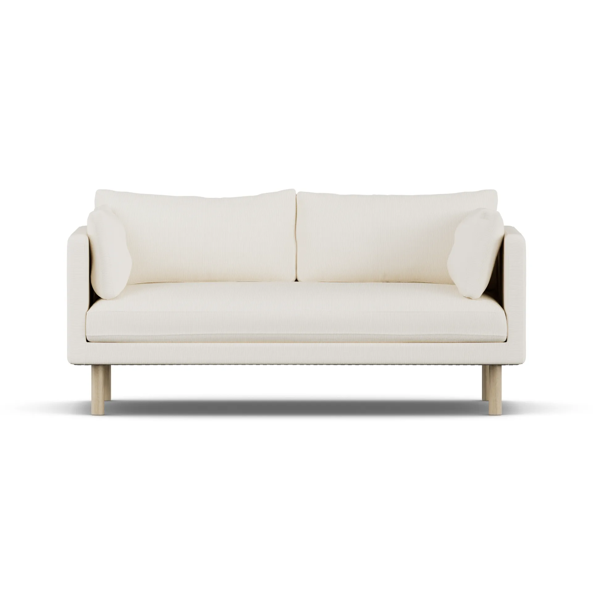 Linnevik καναπές, Jump Off White 1954-Λευκή λαδωμένη δρυς, 2 θέσεων, χωρίς φούστα 1898