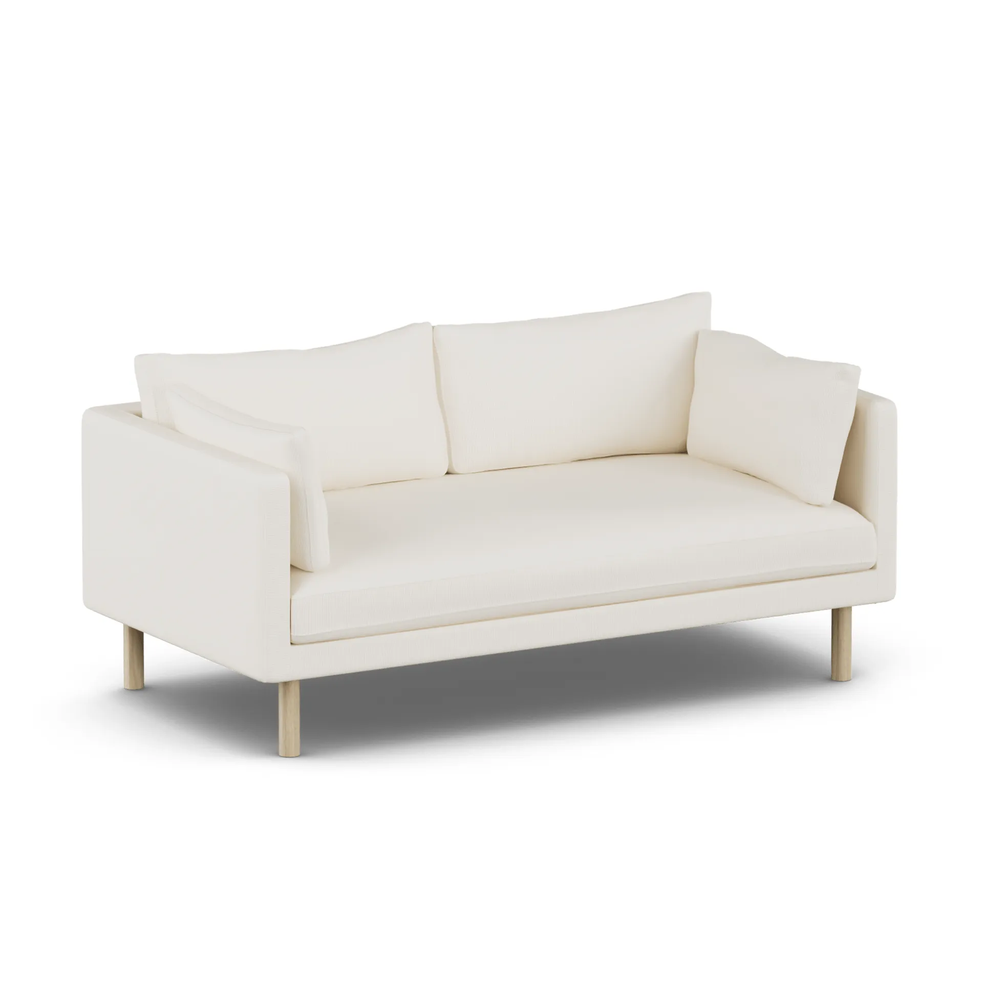 Linnevik καναπές, Jump Off White 1954-Λευκή λαδωμένη δρυς, 2 θέσεων, χωρίς φούστα 1898