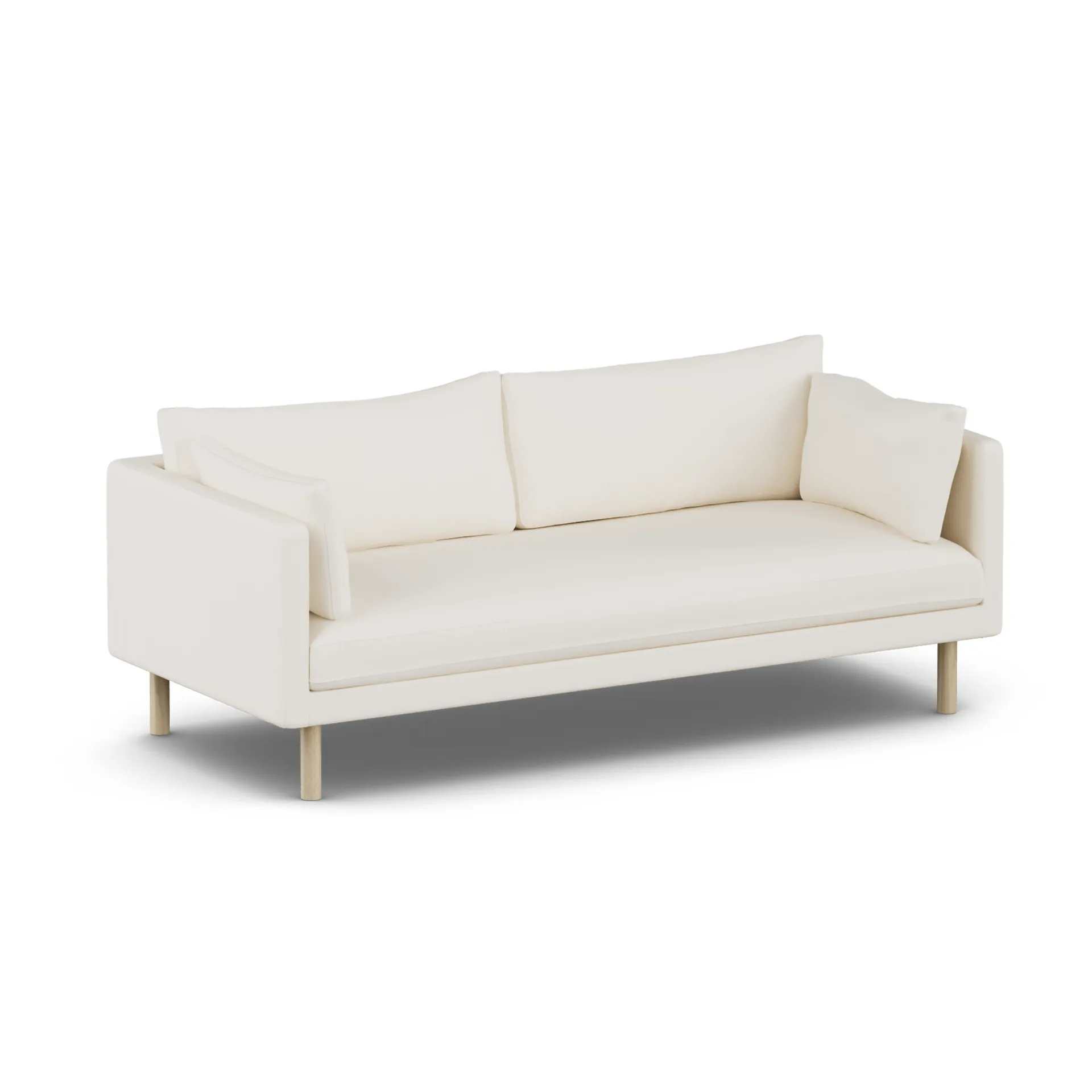Linnevik καναπές, Jump Off White 1954-Λευκή λαδωμένη δρυς, 3 θέσεων, χωρίς φούστα 1898
