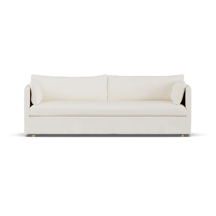 Linnevik καναπές - Jump off white 1954-Λευκή λαδωμένη δρυς, 4 θέσεων, με φούστα - 1898