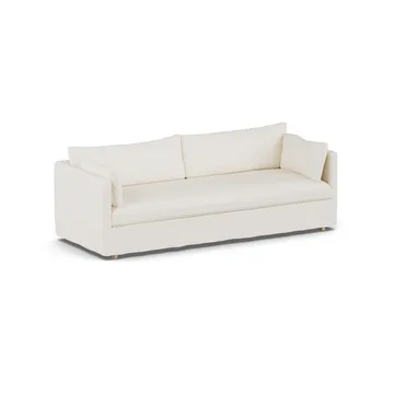 Linnevik καναπές - Jump off white 1954-Λευκή λαδωμένη δρυς, 4 θέσεων, με φούστα - 1898