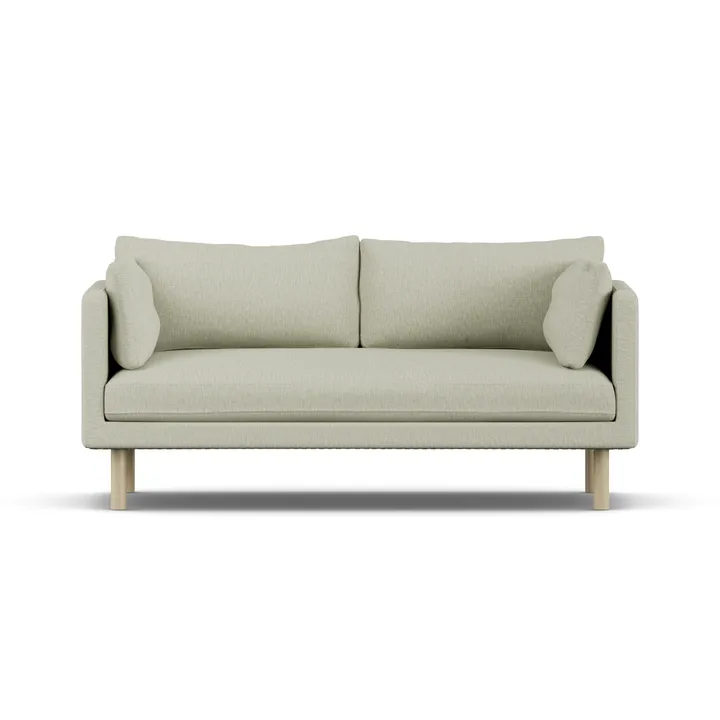 Linnevik καναπές - Luiza Beige 3981-Λευκή λαδωμένη δρυς, 2 θέσεων, χωρίς φούστα - 1898