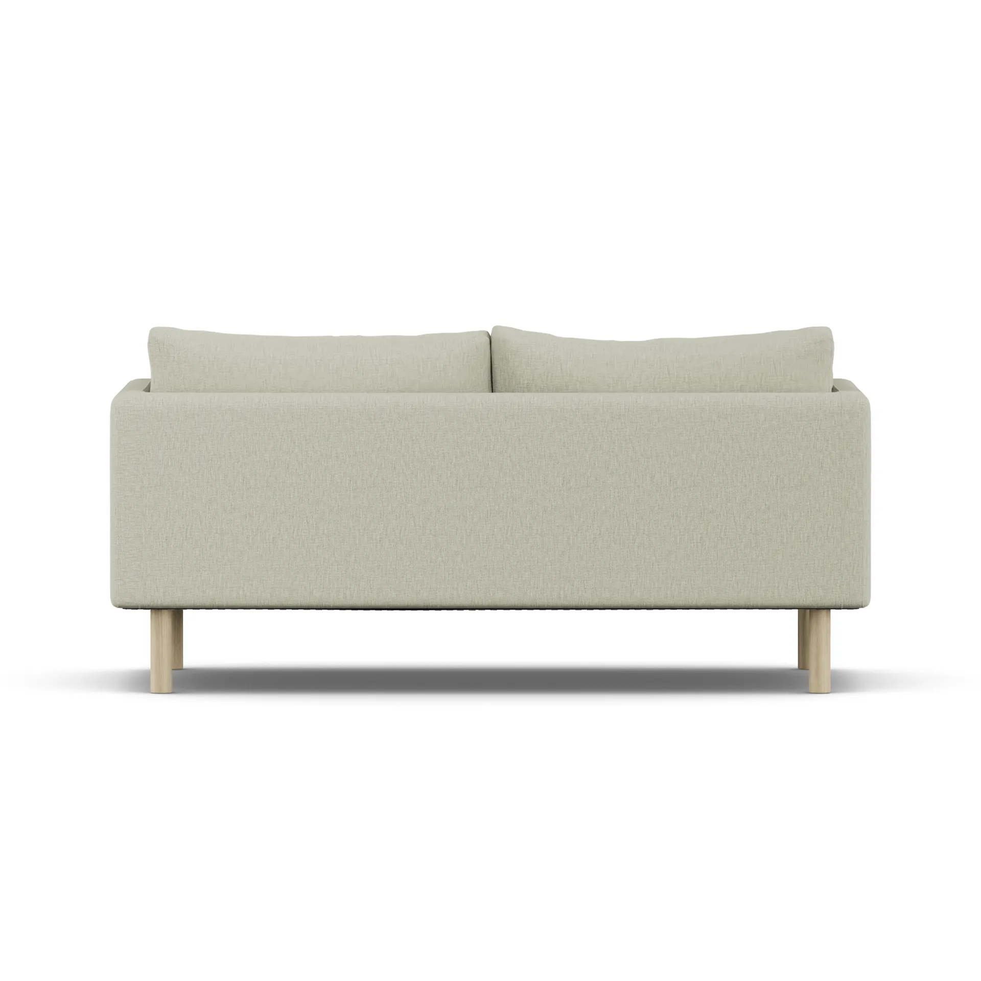 Linnevik καναπές, Luiza Beige 3981-Λευκή λαδωμένη δρυς, 2 θέσεων, χωρίς φούστα 1898