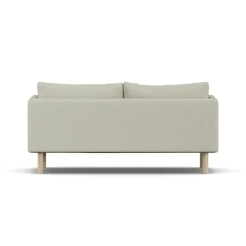 Linnevik καναπές - Luiza Beige 3981-Λευκή λαδωμένη δρυς, 2 θέσεων, χωρίς φούστα - 1898