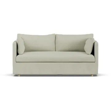 Linnevik καναπές - Luiza Beige 3981-Λευκή λαδωμένη δρυς, 2 θέσεων, με φούστα - 1898