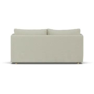 Linnevik καναπές - Luiza Beige 3981-Λευκή λαδωμένη δρυς, 2 θέσεων, με φούστα - 1898