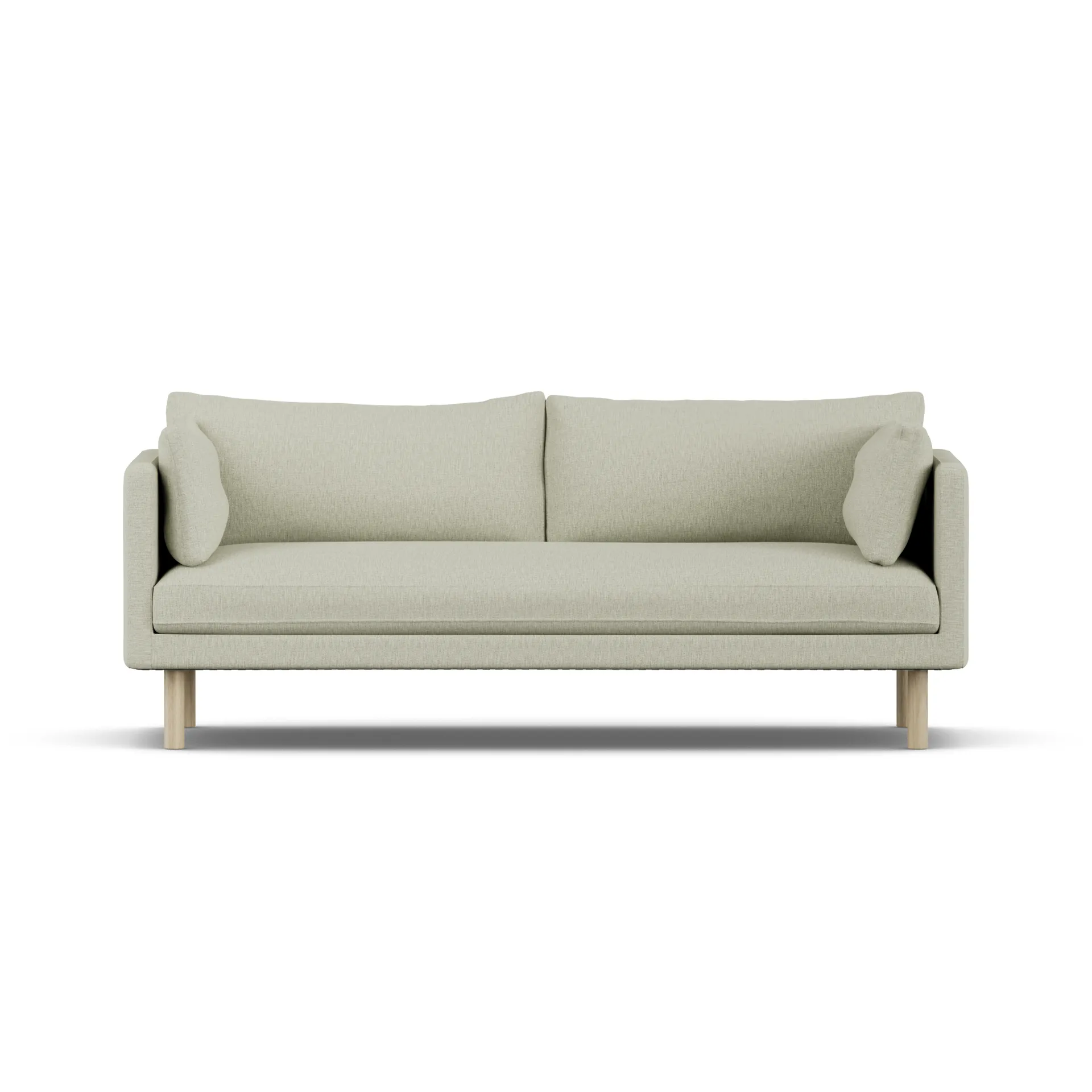 Linnevik καναπές, Luiza Beige 3981-Λευκή λαδωμένη δρυς, 3 θέσεων, χωρίς φούστα 1898