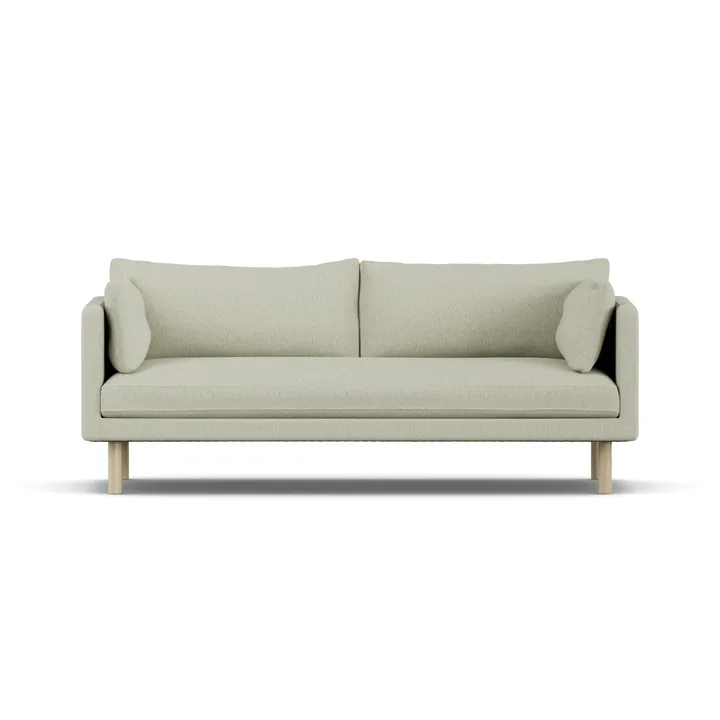 Linnevik καναπές - Luiza Beige 3981-Λευκή λαδωμένη δρυς, 3 θέσεων, χωρίς φούστα - 1898