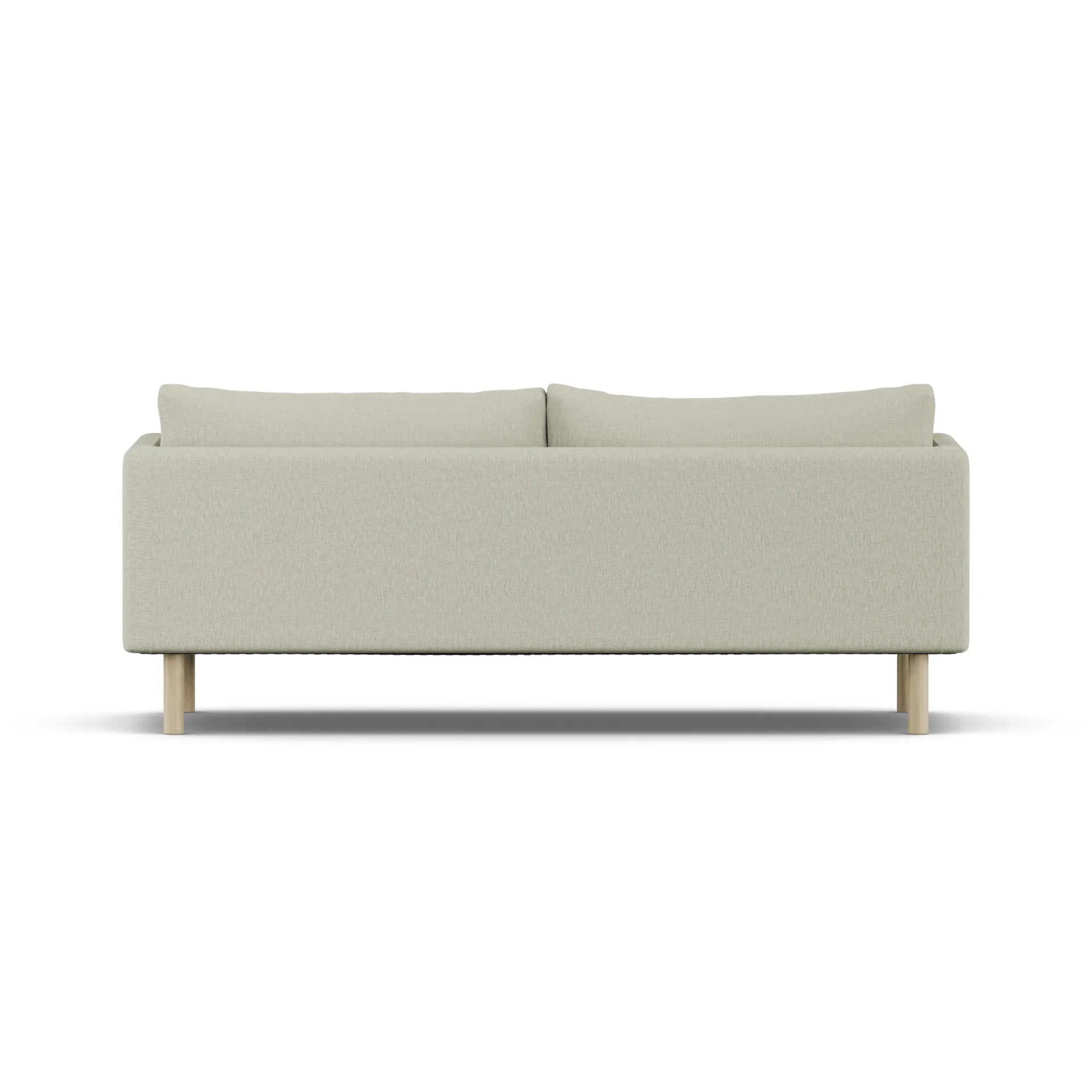 Linnevik καναπές, Luiza Beige 3981-Λευκή λαδωμένη δρυς, 3 θέσεων, χωρίς φούστα 1898