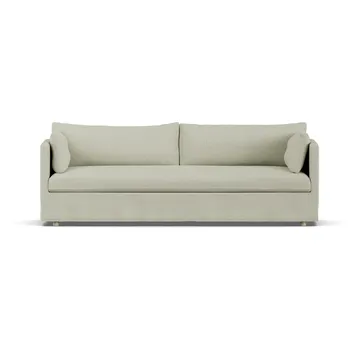 Linnevik καναπές - Luiza beige 3981-Λευκή λαδωμένη δρυς, 4 θέσεων, με φούστα - 1898