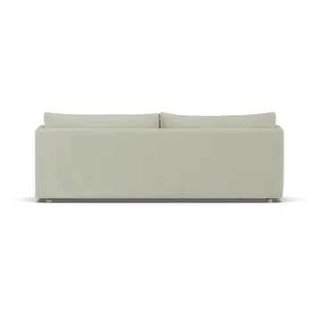 Linnevik καναπές - Luiza beige 3981-Λευκή λαδωμένη δρυς, 4 θέσεων, με φούστα - 1898