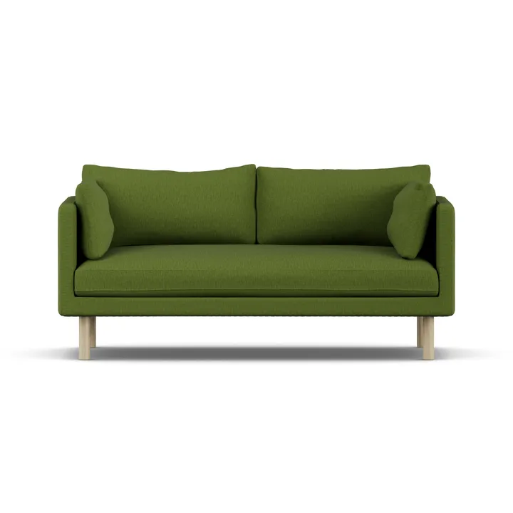 Linnevik καναπές - Luiza Green 3975-Λευκή λαδωμένη δρυς, 2 θέσεων, χωρίς φούστα - 1898