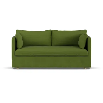 Linnevik καναπές - Luiza Green 3975-Λευκή λαδωμένη δρυς, 2 θέσεων, με φούστα - 1898