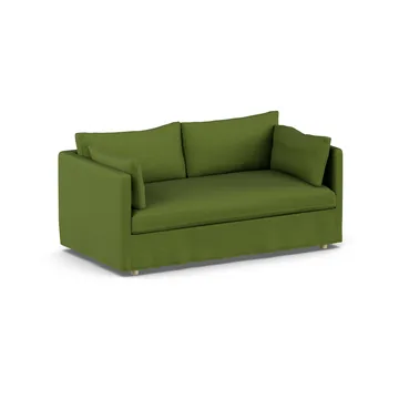 Linnevik καναπές - Luiza Green 3975-Λευκή λαδωμένη δρυς, 2 θέσεων, με φούστα - 1898