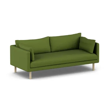 Linnevik καναπές - Luiza Green 3975-Λευκή λαδωμένη δρυς, 3 θέσεων, χωρίς φούστα - 1898