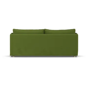 Linnevik καναπές - Luiza green 3975-Λευκή λαδωμένη δρυς, 3 θέσεων, με φούστα - 1898