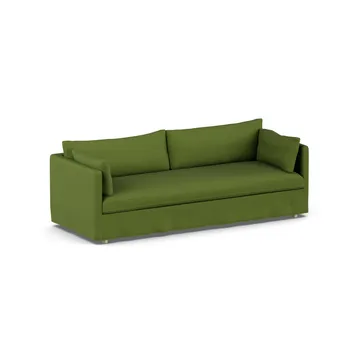 Linnevik καναπές - Luiza Green 3975-Λευκή λαδωμένη δρυς, 4 θέσεων, με φούστα - 1898