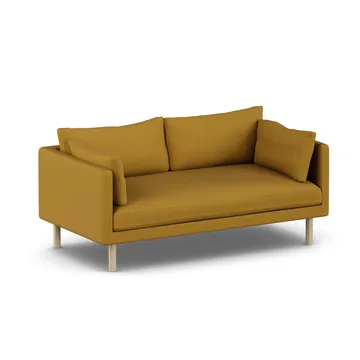Linnevik καναπές - Luiza Mustard 3972-Λευκή λαδωμένη δρυς, 2 θέσεων, χωρίς φούστα - 1898