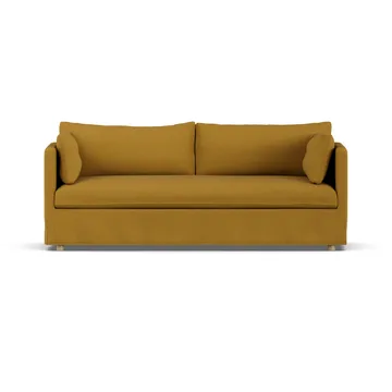Linnevik καναπές - Luiza Mustard 3972-Λευκή λαδωμένη δρυς, 3 θέσεων, με φούστα - 1898