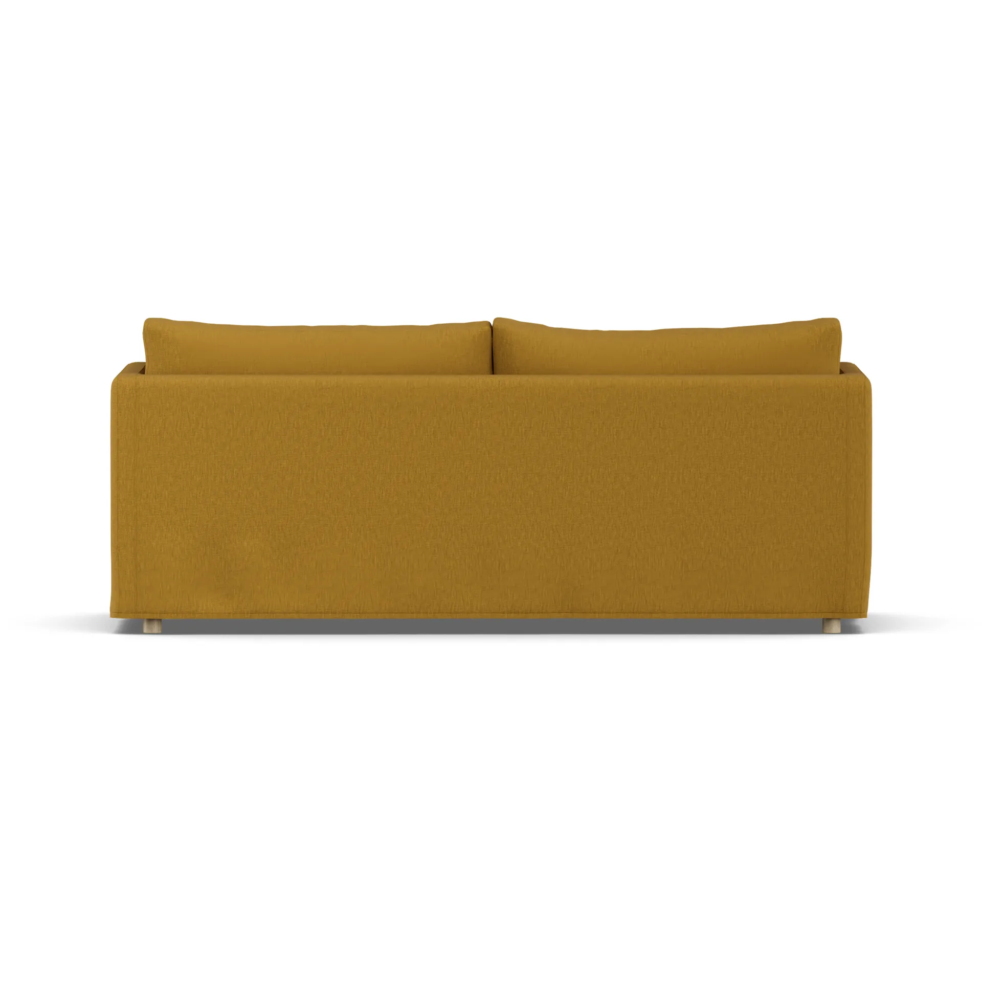 Linnevik καναπές, Luiza Mustard 3972-Λευκή λαδωμένη δρυς, 3 θέσεων, με φούστα 1898