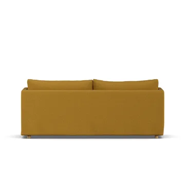 Linnevik καναπές - Luiza Mustard 3972-Λευκή λαδωμένη δρυς, 3 θέσεων, με φούστα - 1898