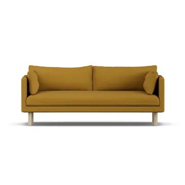 Linnevik καναπές - Luiza Mustard 3972-Λευκή λαδωμένη δρυς, 3 θέσεων, χωρίς φούστα - 1898
