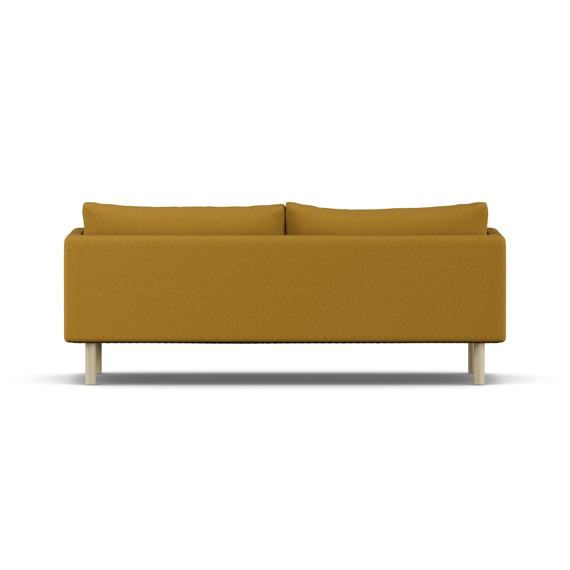 Linnevik καναπές, Luiza Mustard 3972-Λευκή λαδωμένη δρυς, 3 θέσεων, χωρίς φούστα 1898
